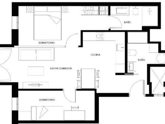 2 Bedroom Apartment with Communal Rooftop Terrace in Eixample, Barcelona Amsterdam Apartments for Rent