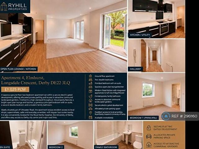 2 Bedroom Flat To Rent In Elmhurst Court, Derby, DE22