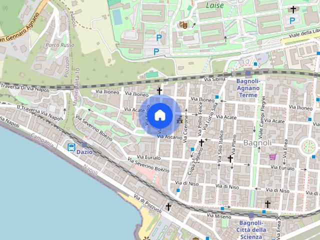 2 bedroom flat for rent in Bagnoli, Naples