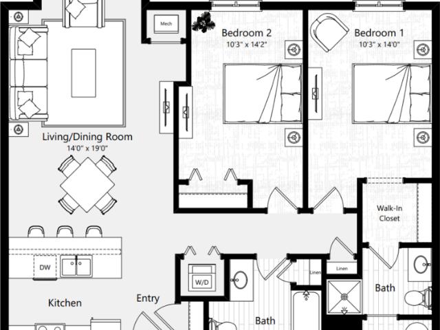 2 bedroom, Kenosha WI 53143 106279187