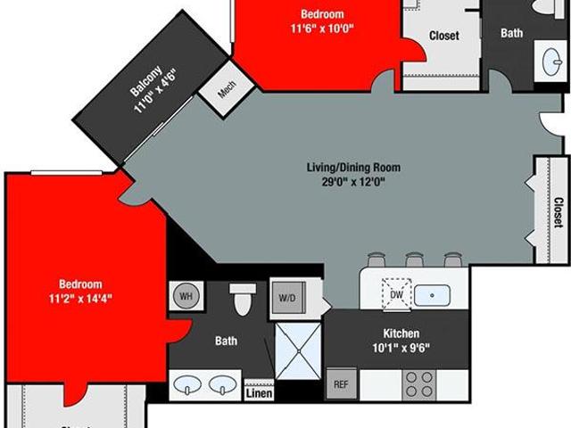 2 bedroom, Northbrook IL 60062 102707326