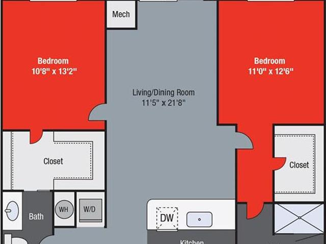 2 bedroom, Northbrook IL 60062 102252804
