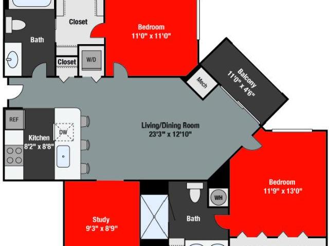 2 bedroom, Northbrook IL 60062 104847463