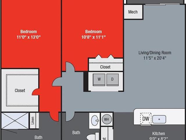 2 bedroom, Northbrook IL 60062 104146688