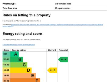 2 bedroom terraced house to rent