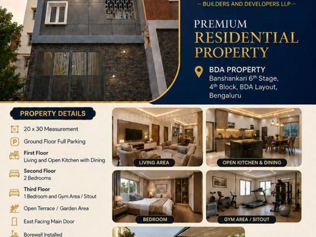 2 BHK Villa in Banashankari 6th Stage 4th Block for resale Bengaluru. The reference number is 20890084