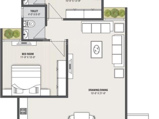 2 BHK Apartment in Chandkheda for resale Ahmedabad. The reference number is 20618482