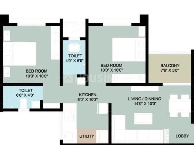 2 BHK Apartment in Charholi Budruk for resale Pune. The reference number is 20988848