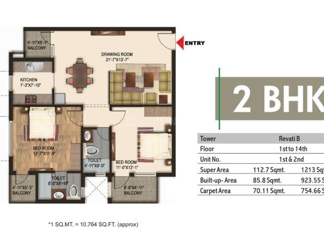 2 BHK Apartment in Ahmamau for resale Lucknow. The reference number is 21090557
