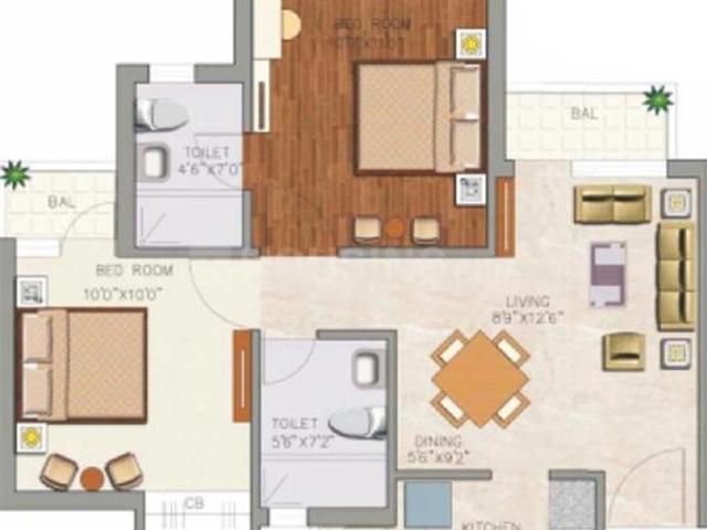 2 BHK Apartment in Bamheta Village for resale Ghaziabad. The reference number is 21127265