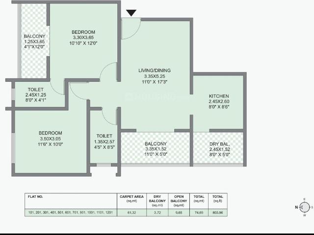 2 BHK Apartment in Bhukum for resale Pune. The reference number is 21170583