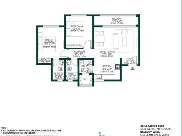 2 BHK Apartment in Budigere Cross for resale Bengaluru. The reference number is 19741597