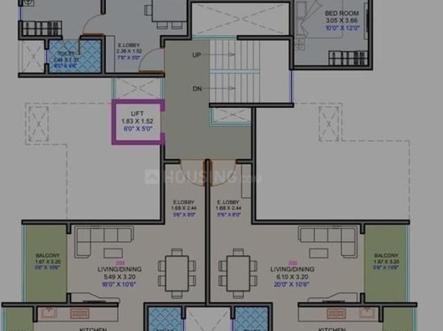 2 BHK Apartment in Kothrud for resale Pune. The reference number is 20718098