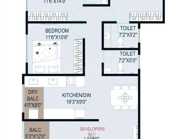 2 BHK Apartment in Kothrud for resale Pune. The reference number is 20906479