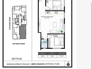 2 BHK Apartment in Kothrud for resale Pune. The reference number is 20084254