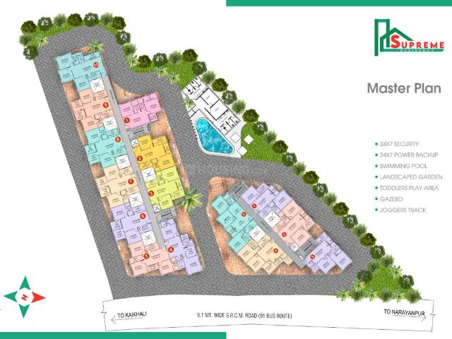 2 BHK Apartment in Kaikhali for resale Kolkata. The reference number is 20741115