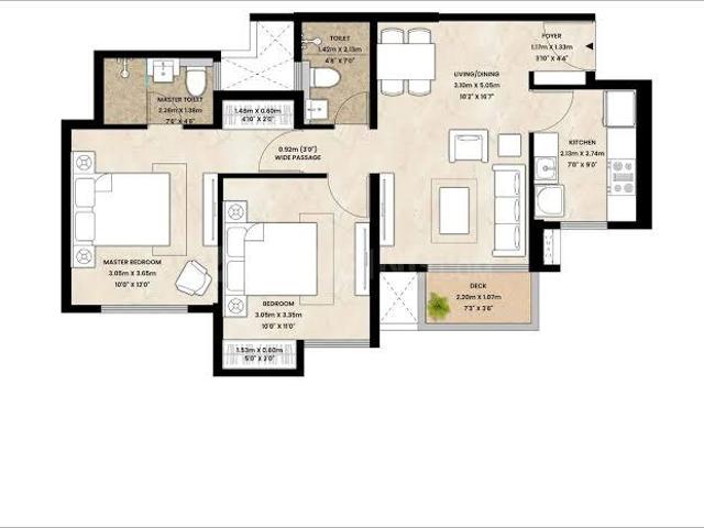 2 BHK Apartment in Kandivali East for resale Mumbai. The reference number is 21043839