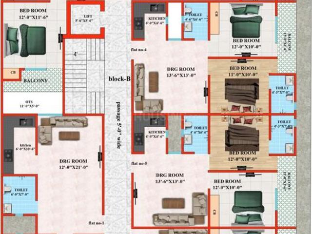 2 BHK Apartment in Kishangarh for resale New Delhi. The reference number is 18684338