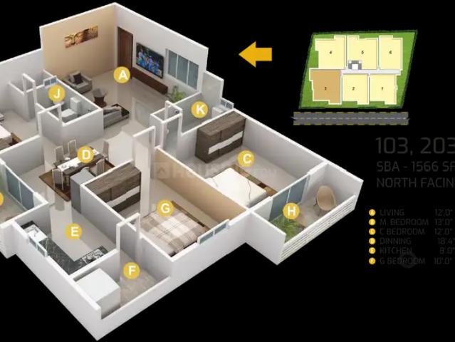 2 BHK Apartment in Horamavu for resale Bengaluru. The reference number is 20412463