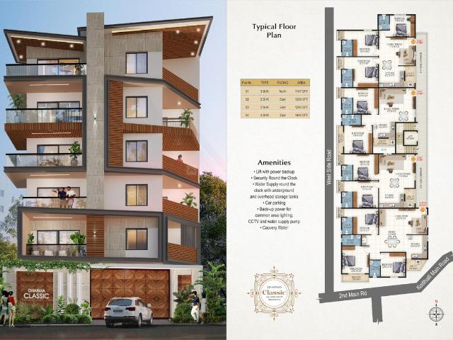 2 BHK Apartment in Indira Nagar for resale Bengaluru. The reference number is 17516249