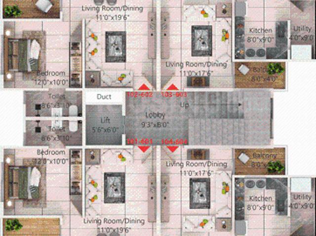 2 BHK Apartment in Omkar Nagar for resale Nagpur. The reference number is 21127911