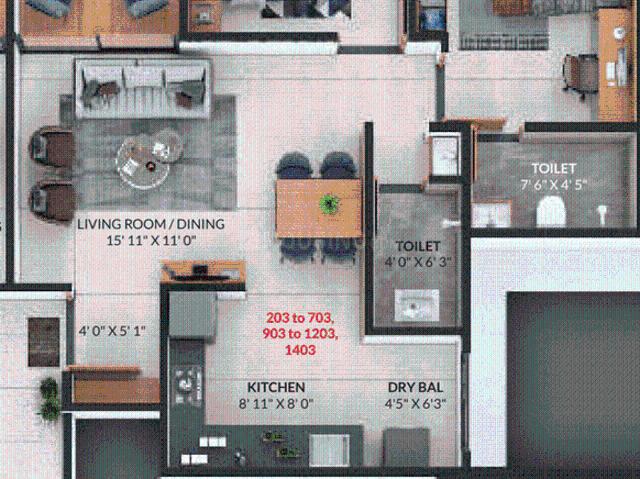 2 BHK Apartment in Moshi for resale Pune. The reference number is 18257322