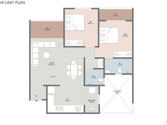 2 BHK Apartment in Moshi for resale Pune. The reference number is 18313988