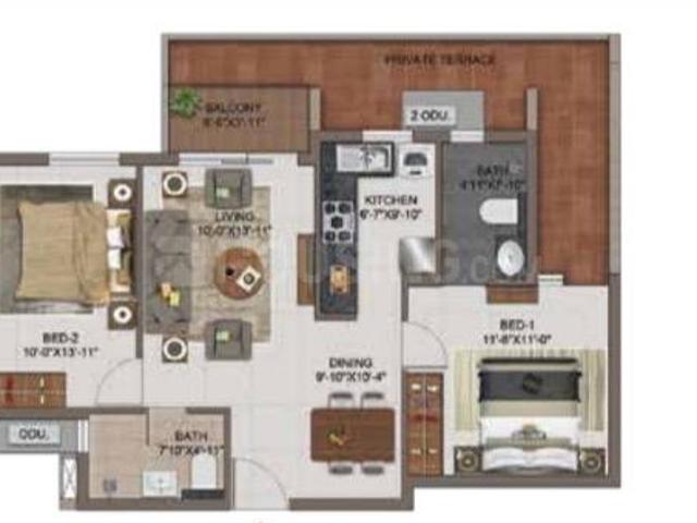 2 BHK Apartment in Manapakkam for resale Chennai. The reference number is 21229398