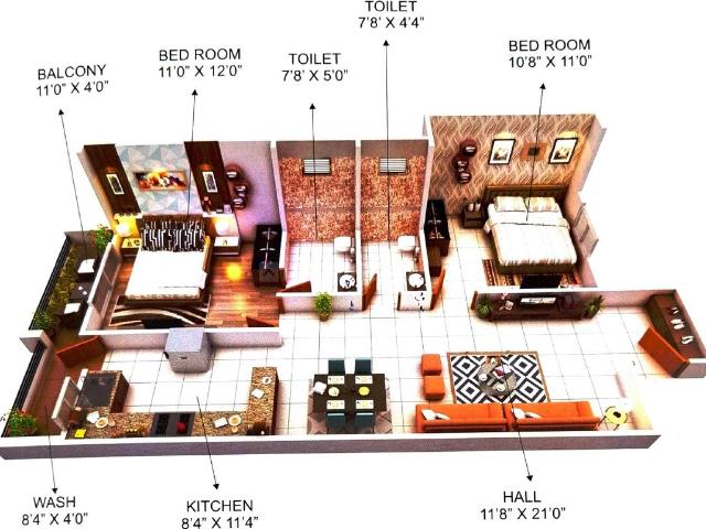 2 BHK Apartment in Salaiya for resale Bhopal. The reference number is 20544681