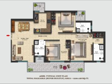 2 BHK Apartment in Sector 104 for resale Faridabad. The reference number is 19211044