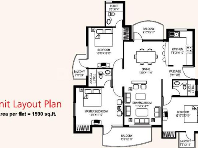 2 BHK Apartment in Sector 88 for resale Faridabad. The reference number is 17182638