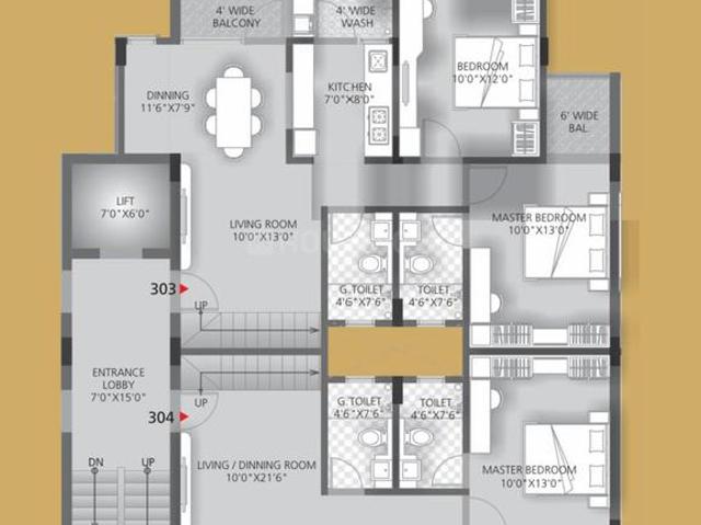 2 BHK Apartment in Pal for resale Jodhpur. The reference number is 20366196