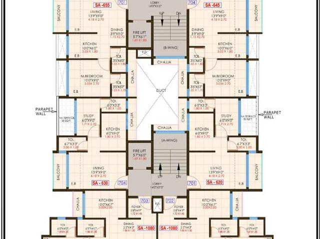 2 BHK Apartment in Pushpak Nagar for resale Navi Mumbai. The reference number is 20806536