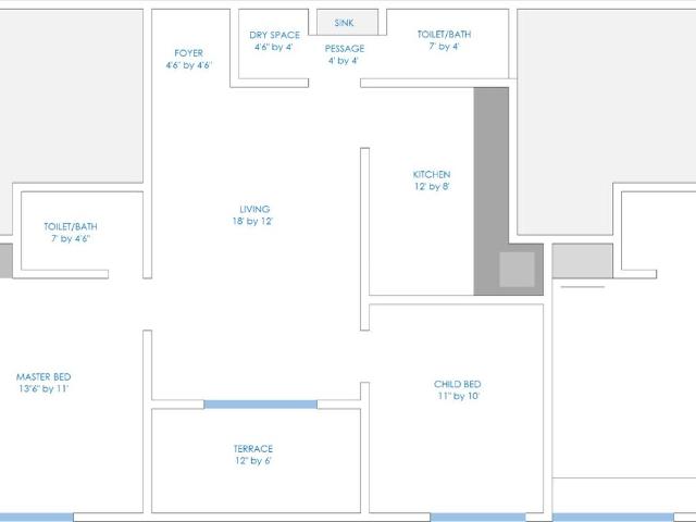 2 BHK Apartment in Talegaon Dabhade for resale Pune. The reference number is 19162347