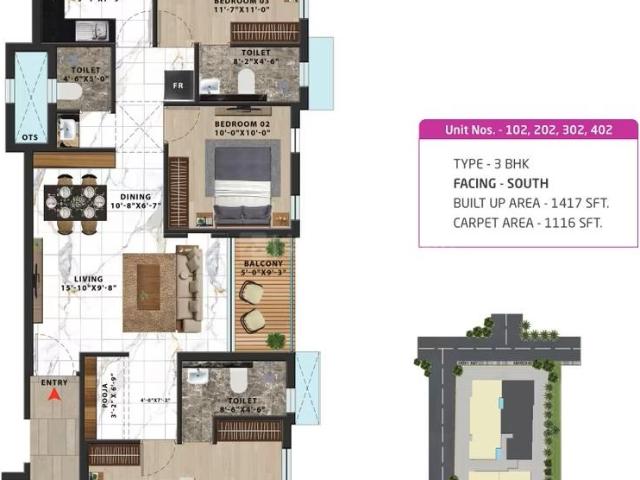 2 BHK Apartment in Tambaram East for resale Chennai. The reference number is 19260708