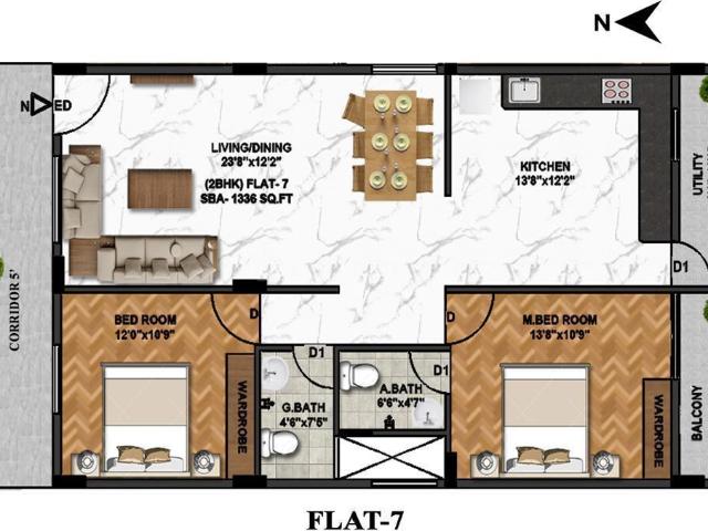 2 BHK Apartment in Thirumagondanahalli for resale Bengaluru. The reference number is 21197540
