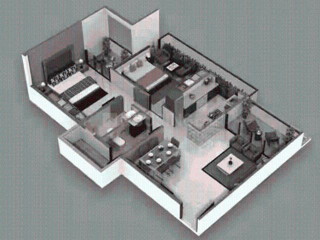 2 BHK Apartment in Ulwe for rent Navi Mumbai. The reference number is 20717680