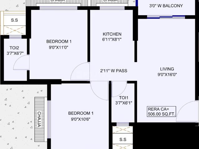 2 BHK Apartment in Vikhroli East for resale Mumbai. The reference number is 18535690