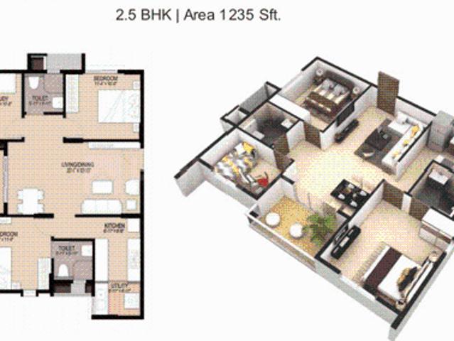 2 BHK Apartment in Yelahanka New Town for resale Bengaluru. The reference number is 20005252