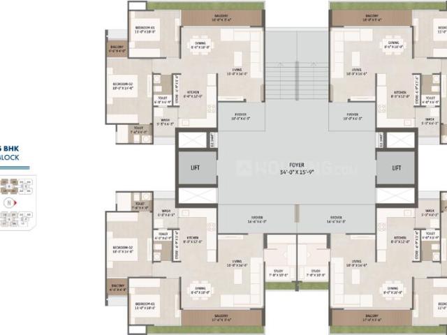 2 BHK Apartment in Zundal for resale Ahmedabad. The reference number is 21297224