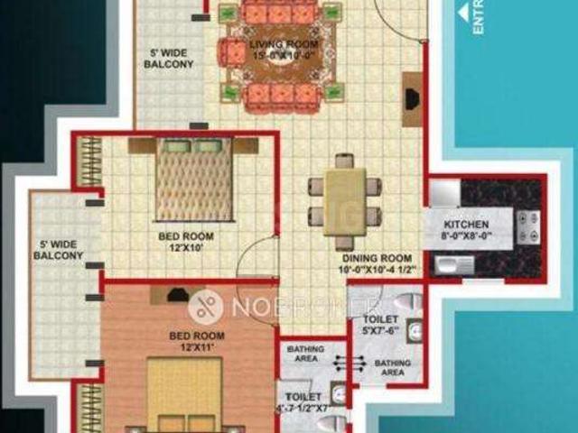 2 BHK Flat In Mahagun Mascot for Rent In Crossings Republik