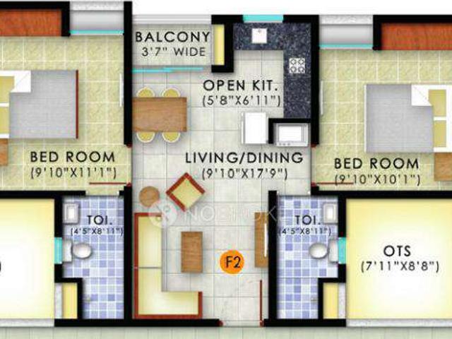 2 BHK Flat In Navins Starwood For Sale In Medavakkam