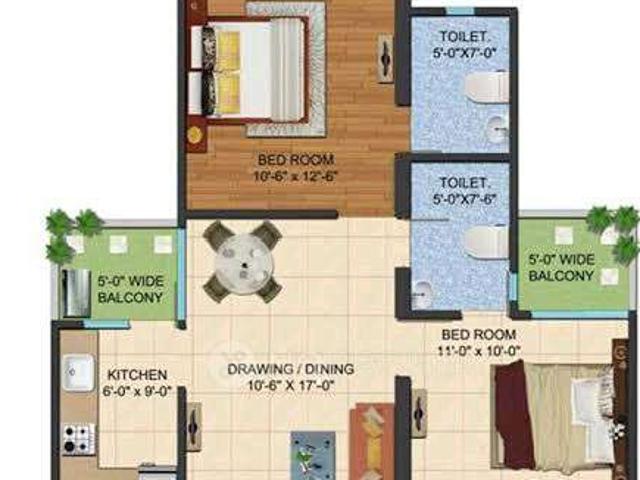 2 BHK Flat In Ajnara Le Garden for Rent In Ithaira