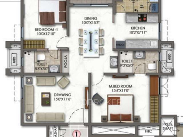 2 BHK Flat In Aparna Sarovar For Sale In Nallagandla