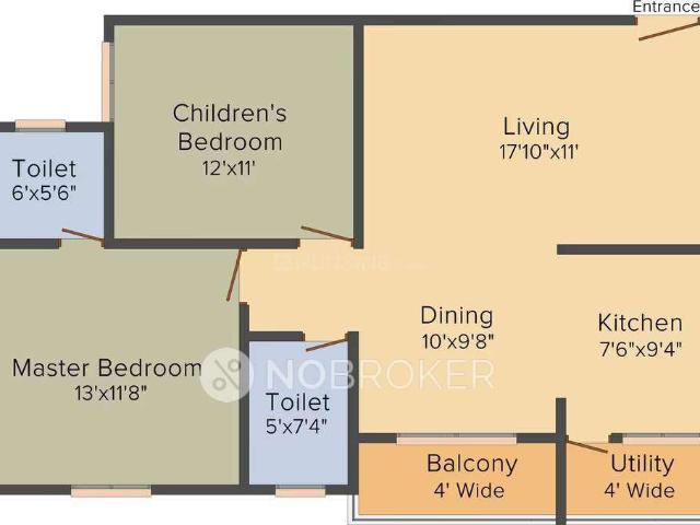 2 BHK Flat In Bm Splendor Park for Rent In Whitefield