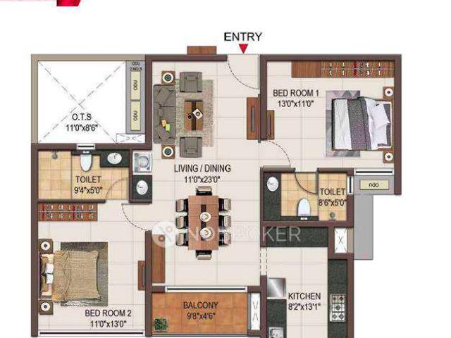 2 BHK Flat In Casagrand Majestica For Sale In Manapakkam