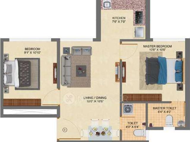 2 BHK Flat In Chandak 34 Park Estate For Sale In Goregaon West