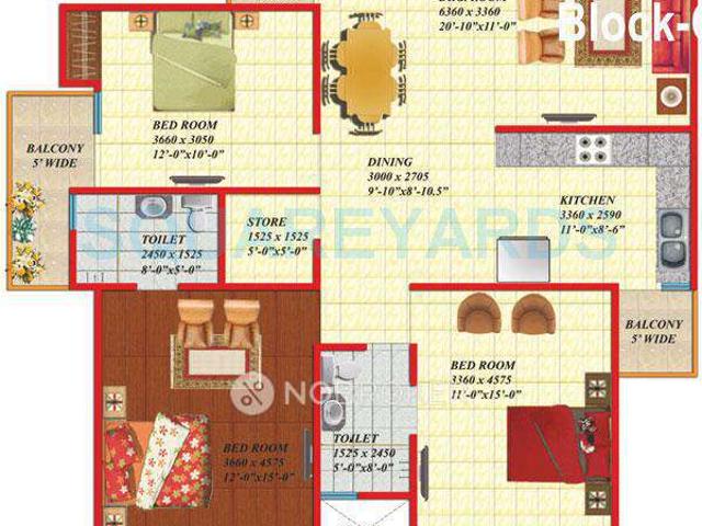 2 BHK Flat In Gaur Green Vista for Rent In Indirapuram