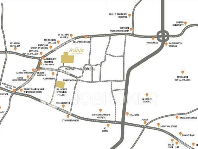 2 BHK Flat In Lml Iconia For Sale In Noombal Icon, Iyyappanthangal