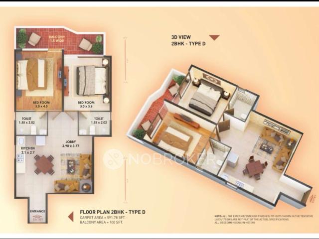 2 BHK Flat In Pyramid Elite, Sector 86, Gurugram, Haryana 122505, India For Sale In Pyramid Elite